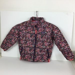 Kids Patagonia Puffer Down Jacket Floral Design Size 5T